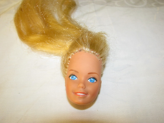 Barbie head before reroot
