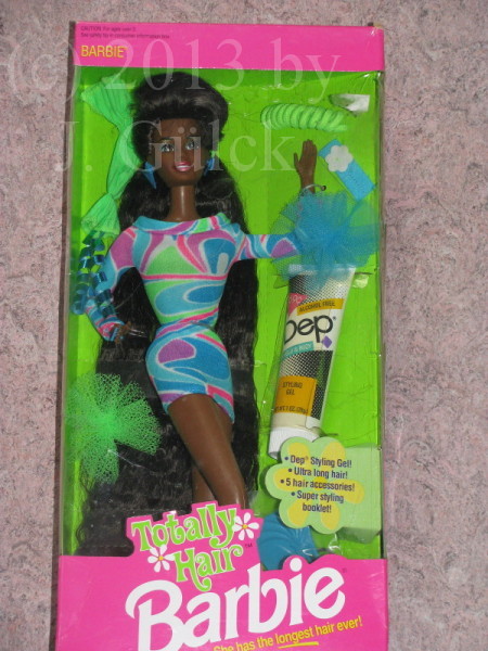 Totally Hair Barbie aa version ( dark skin) in original box, never removed from box