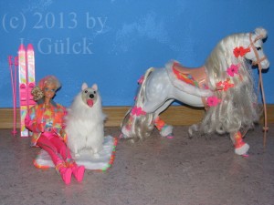 Ski Fun Barbie, dog Snowball and horse Blizzard