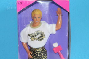 blonde Hollywood Hair Ken in his original box, part of of the complete Hollywood Hair Barbie family